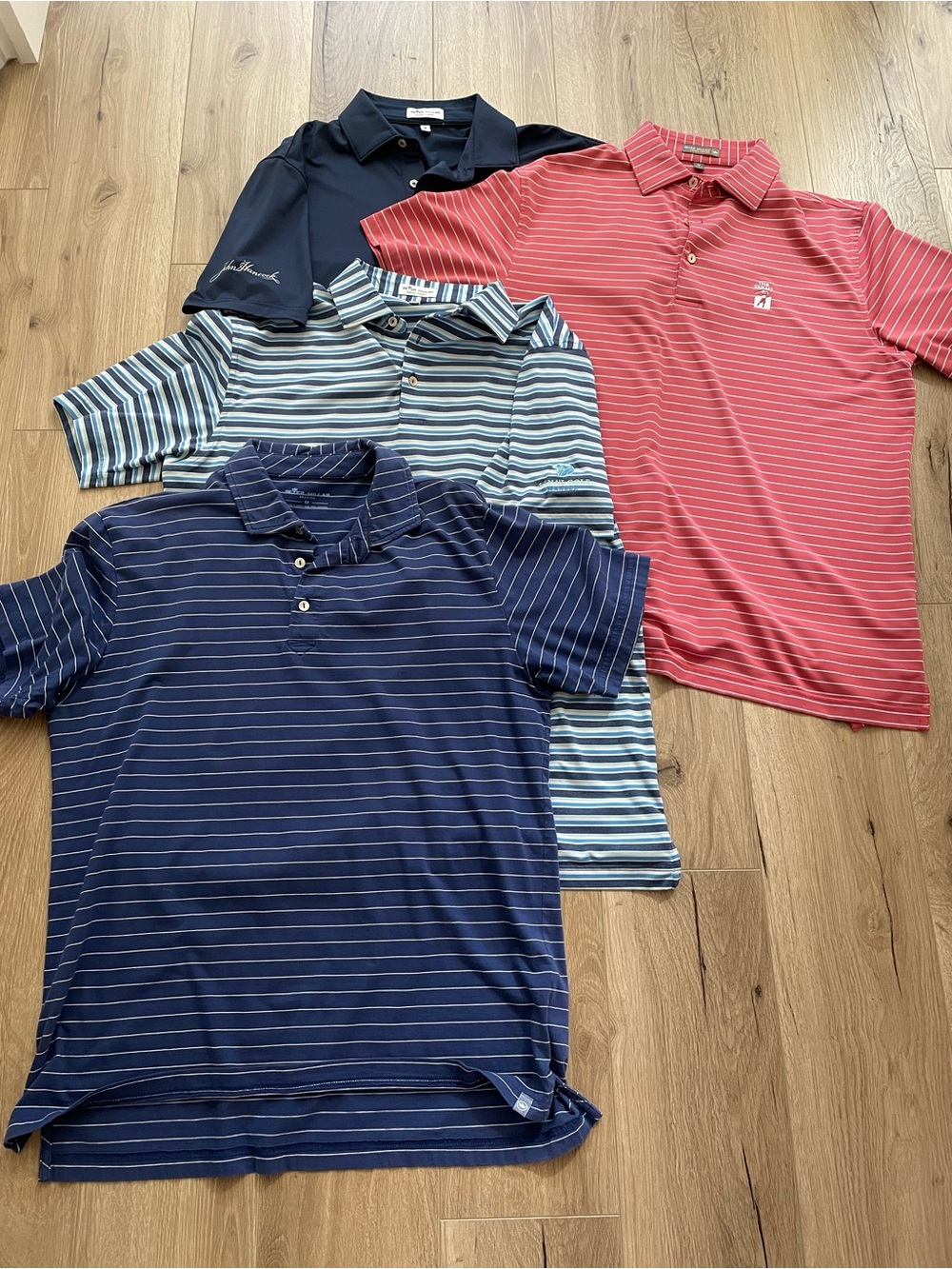 Bundle lot four Peter Millar polo shirts Summer comfort x3 seaside wash all M